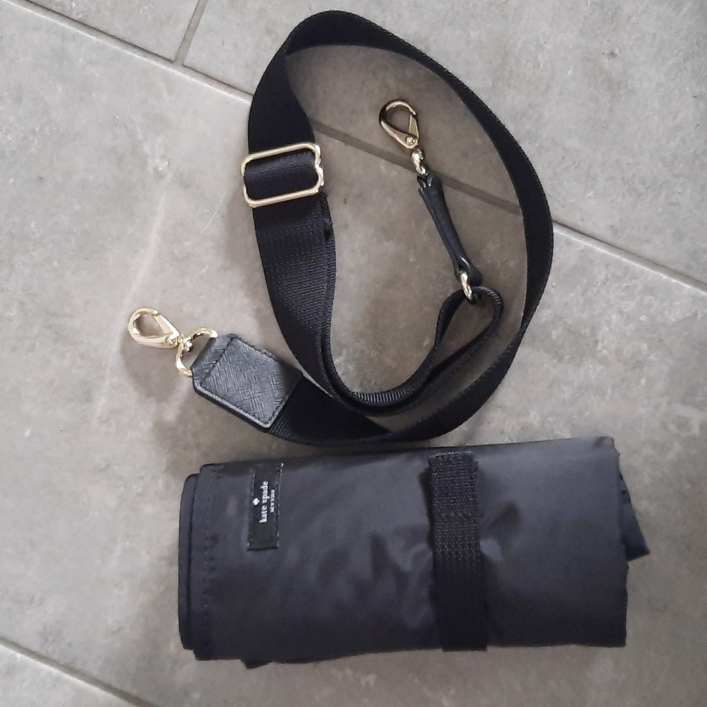Kate Spade Black Tote Diaper Bag with White Dots - Picture 14 of 16